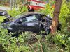 Auto in Wald gefahren