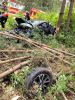 Auto in Wald gefahren