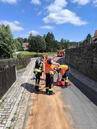 Flüssigkeitsspur Ortslage Weißenborn